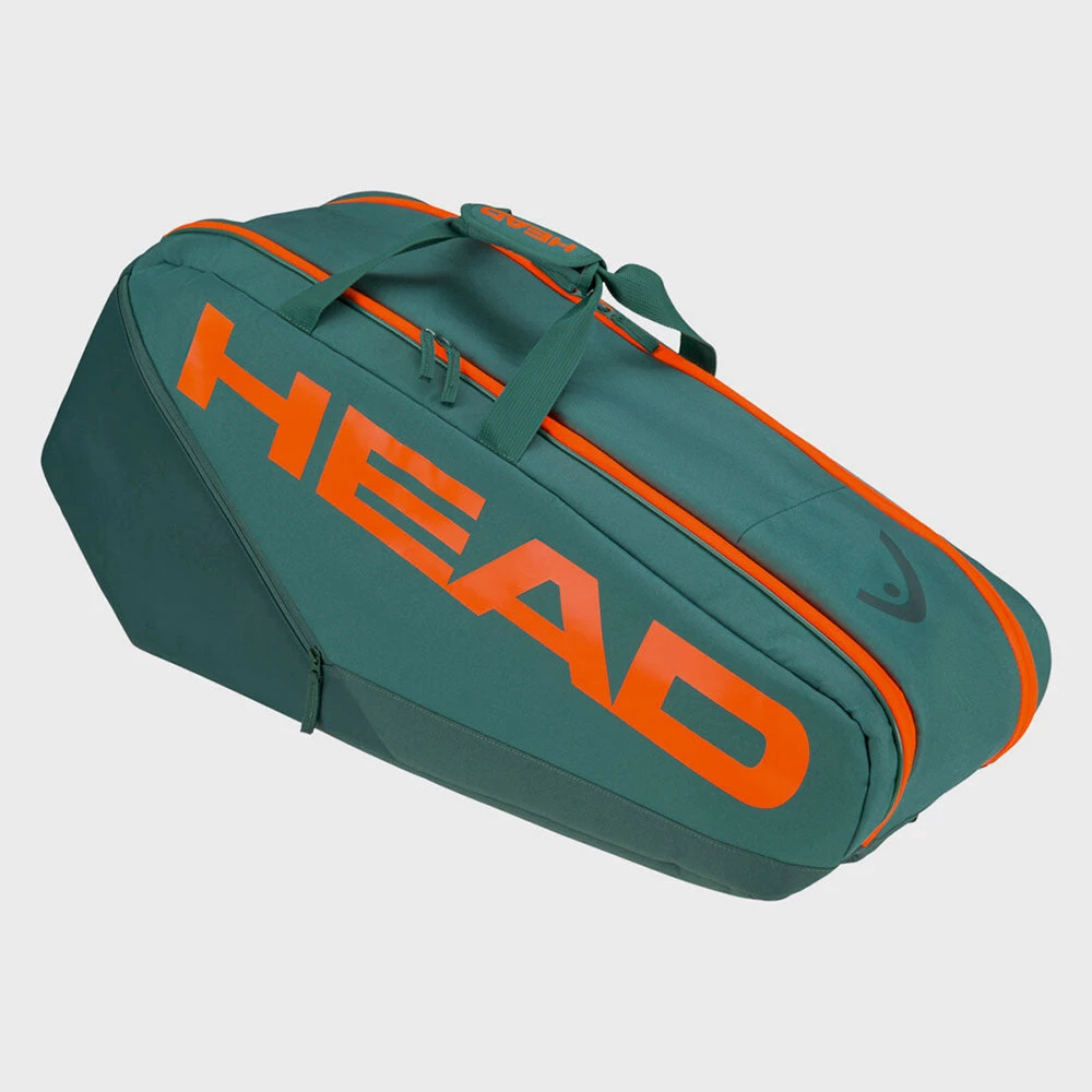 HEAD Pro Racquet Bag M 6 Pack Dark Cyan/Fluorescent Orange - Image 2